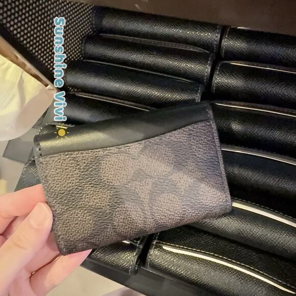 NWT Coach Flap Card Case In Signature Canvas CZ272 IN Gold/Walnut/Black - Picture 5 of 8